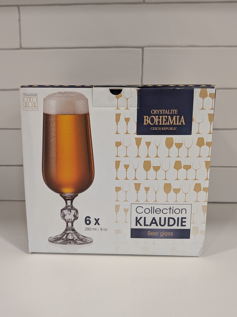 Crystalite Bohemia Klaudie Sterna Beer Glasses - Clear (Set of 6)